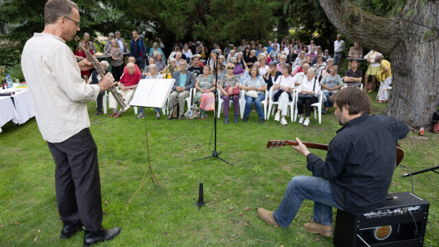 Vernissage Skulpturen im Botanischen Garten 2023: Martin Willing – windbewegt, 28.07.2023