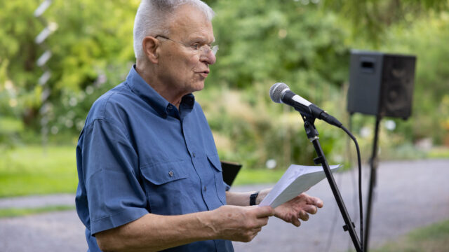 Vernissage Skulpturen im Botanischen Garten 2023: Martin Willing – windbewegt, 28.07.2023