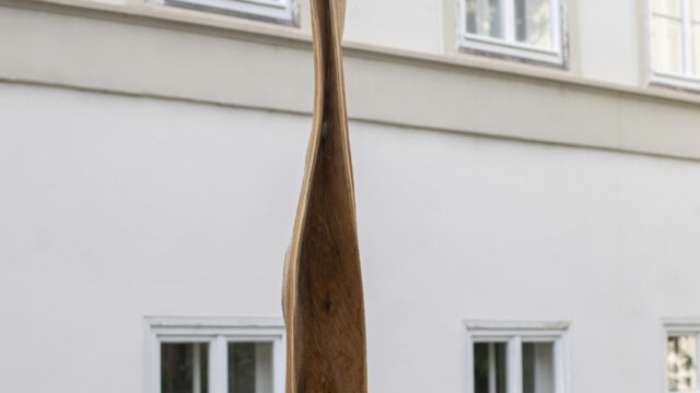 Mira Friedrich, Schote, 2024, Robinienholz, Foto: © Tina Peißker